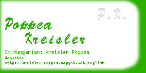 poppea kreisler business card